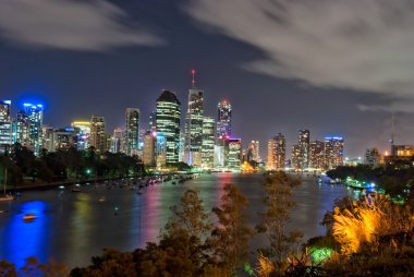 Brisbane City At Night - Queensland - Australia clipart