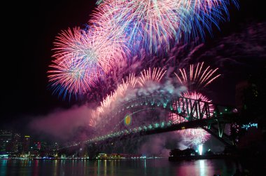 Sydney Harbour New Year's Eve NYE Fireworks clipart