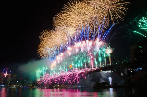 Sydney Haven New Year's Eve Nye vuurwerk — Stockfoto