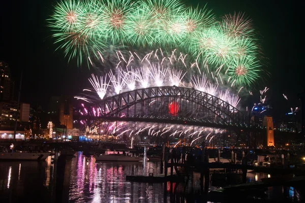 Sydney Harbour Silvester nye Feuerwerk — Stockfoto