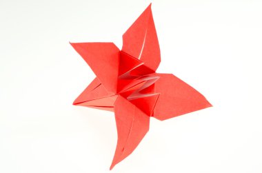 Origami kağıt katlama lily