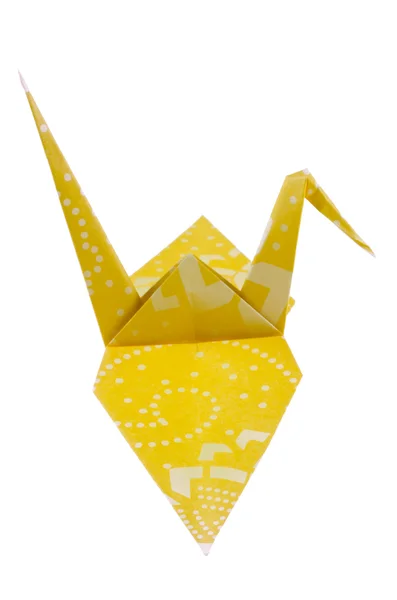 Origami papír skládací jeřáb — Stock fotografie