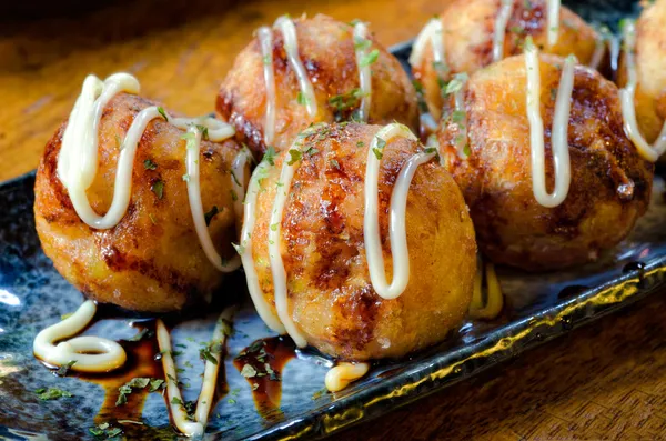 Takoyaki-Tintenfischkugeln — Stockfoto