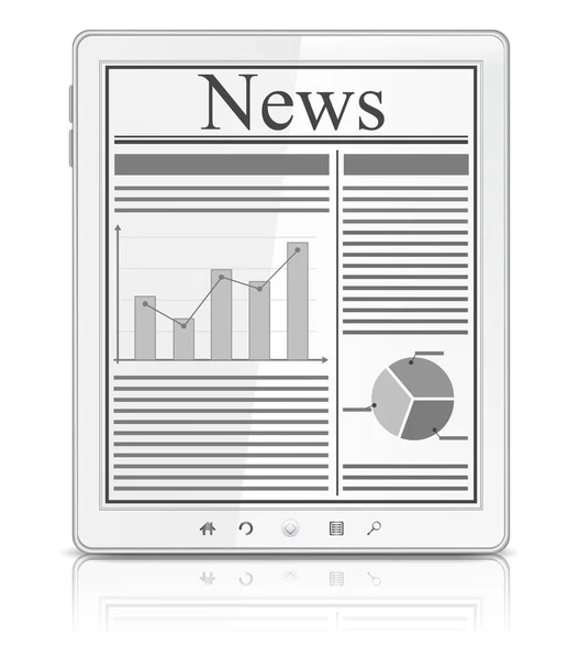 Neuigkeiten im Tablet-PC — Stockvektor