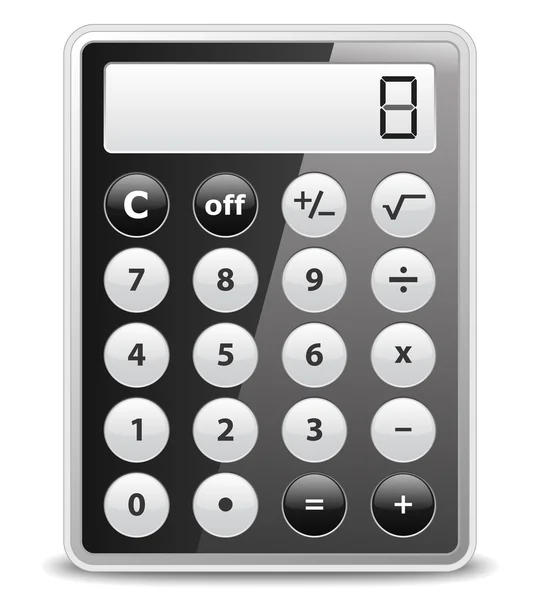 Чёрный калькулятор — стоковый вектор