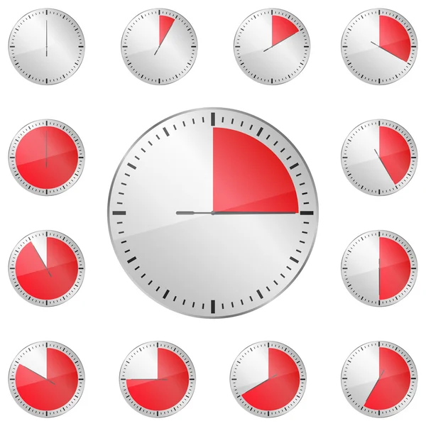 Red Timers — Stock Vector