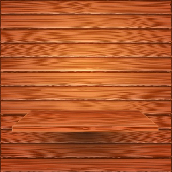 Wooden Shelf — Stock Vector