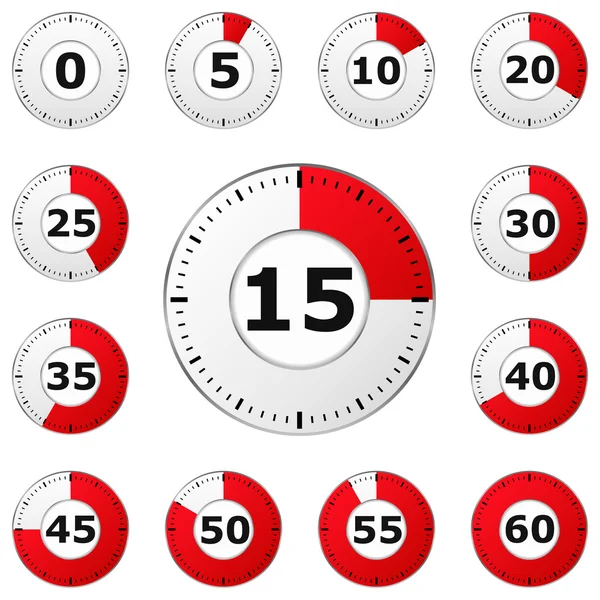 Red Timers — Stock Vector