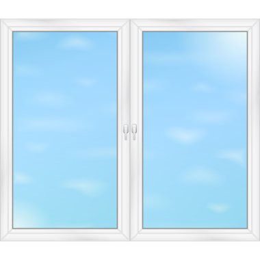 Blue sky behind the windows clipart