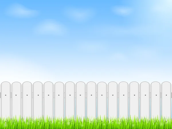 Weißer Zaun — Stockvektor