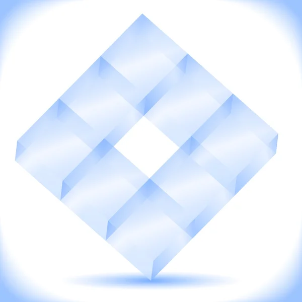 Cubos azuis transparentes — Vetor de Stock