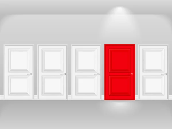 Červené dveře — Stockový vektor
