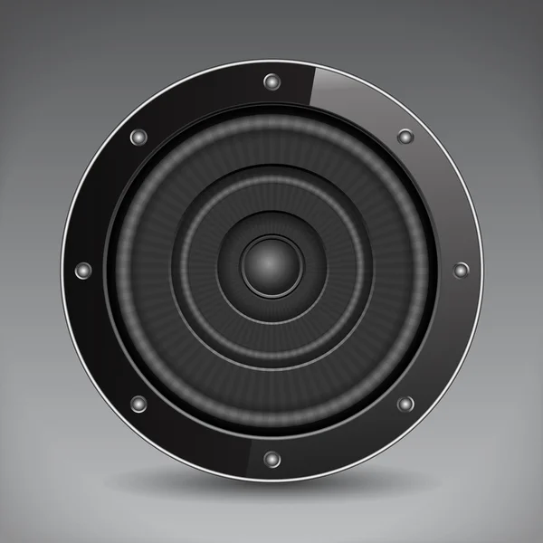 Black Sound Speaker — Stock Vector