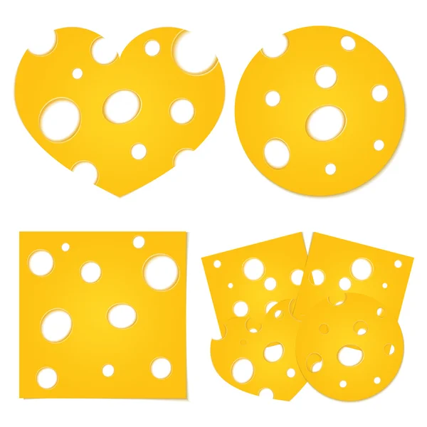 Скибочки сиру — стоковий вектор