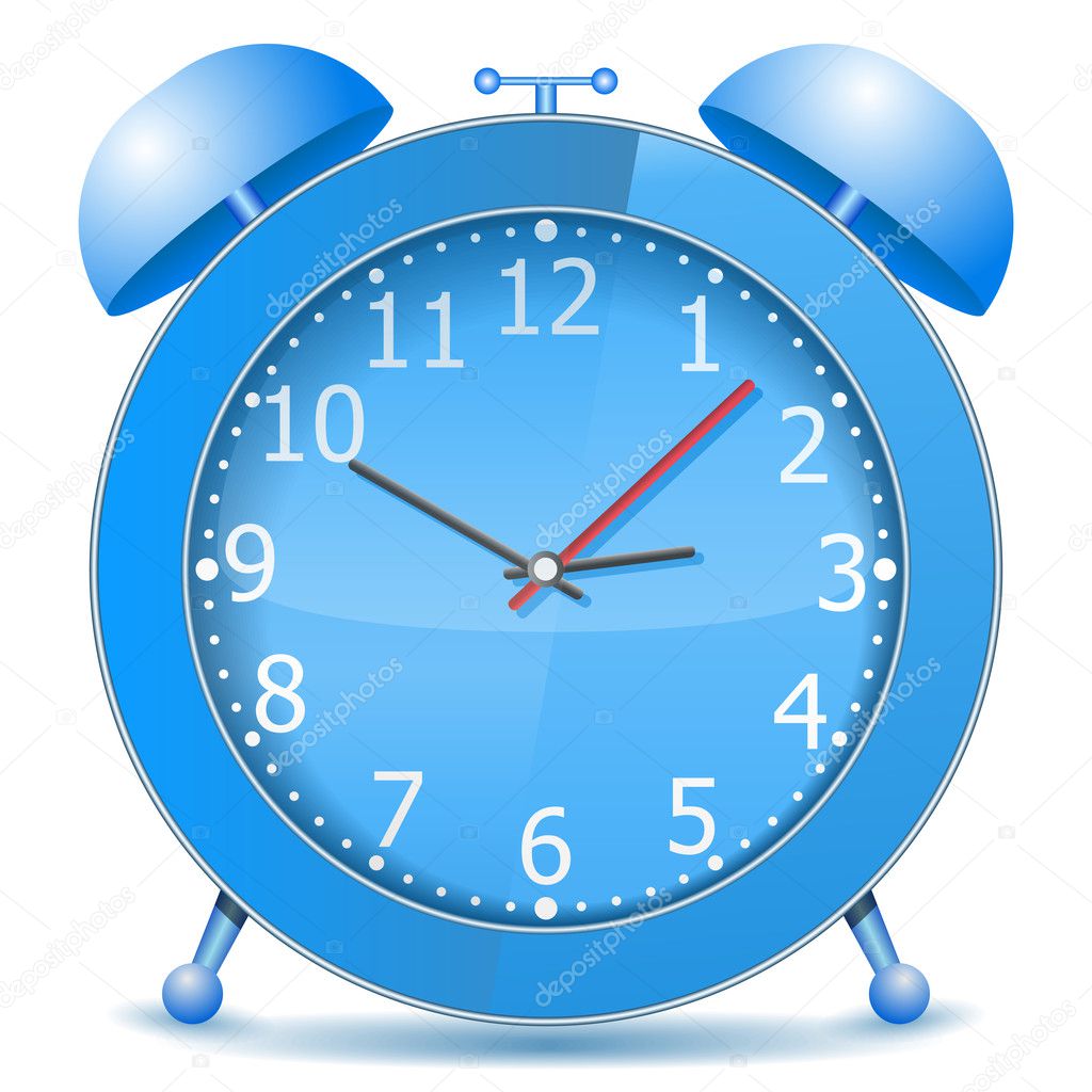 Blue Alarm Clock Stock Vector Image by ©human_306 #10452878