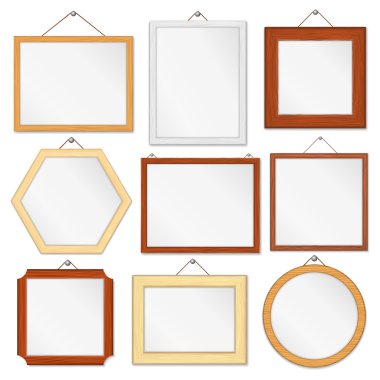 Wooden Frames Set clipart