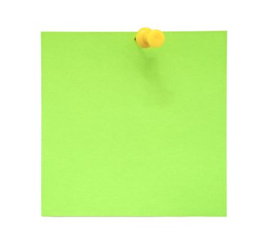 Green sticky note clipart