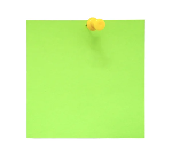 sticky note with pin