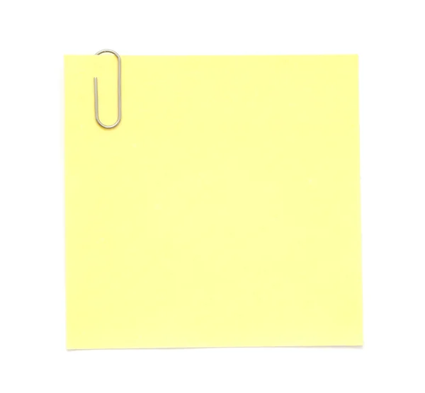 Nota de papel amarelo — Fotografia de Stock