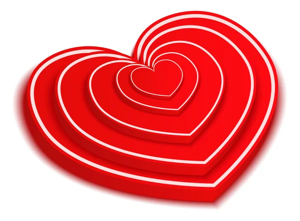 Kırmızı Kalpler — Stok Vektör