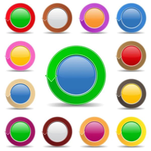 Buttons with arrow — Stock Vector