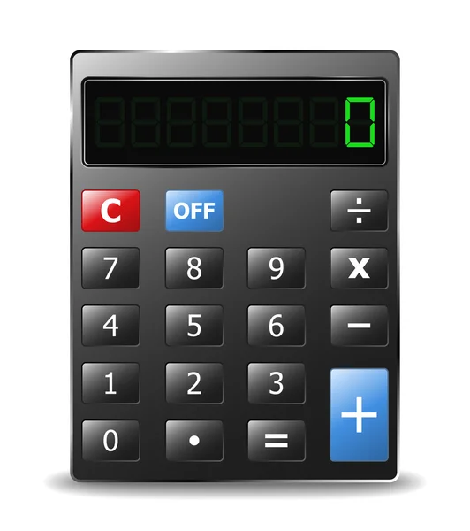 Kalkulator wektorowy czarny — Wektor stockowy