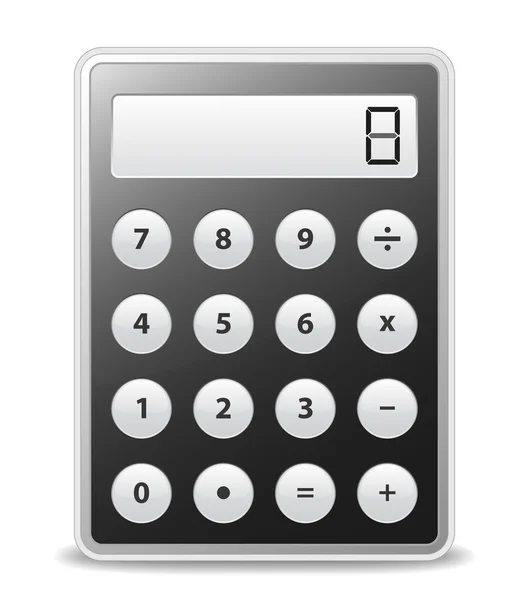 Vector Black Calculator — Stock Vector