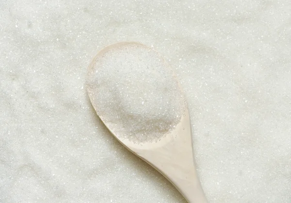 Azúcar en la cuchara — Foto de Stock