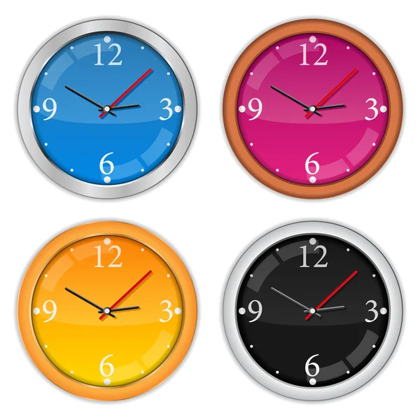 Iconos del reloj — Vector de stock