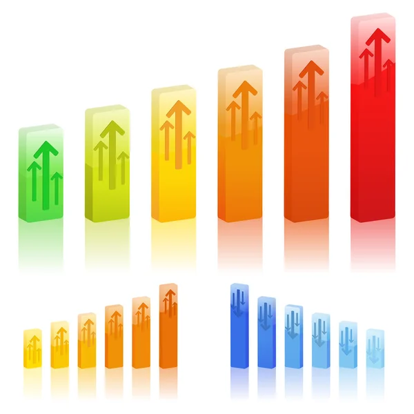 Bar Graphs — Stock Vector