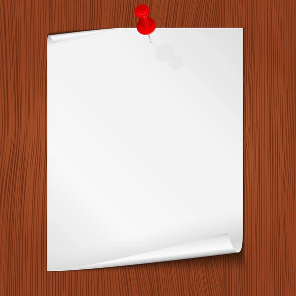 Χαρτί στον ξύλινο τοίχο — Διανυσματικό Αρχείο