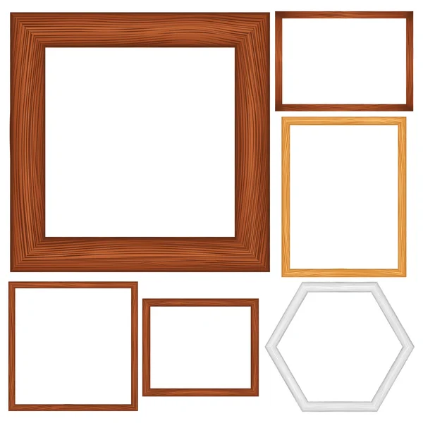 Wooden frames — Stock Vector