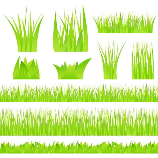 Hierba verde — Vector de stock