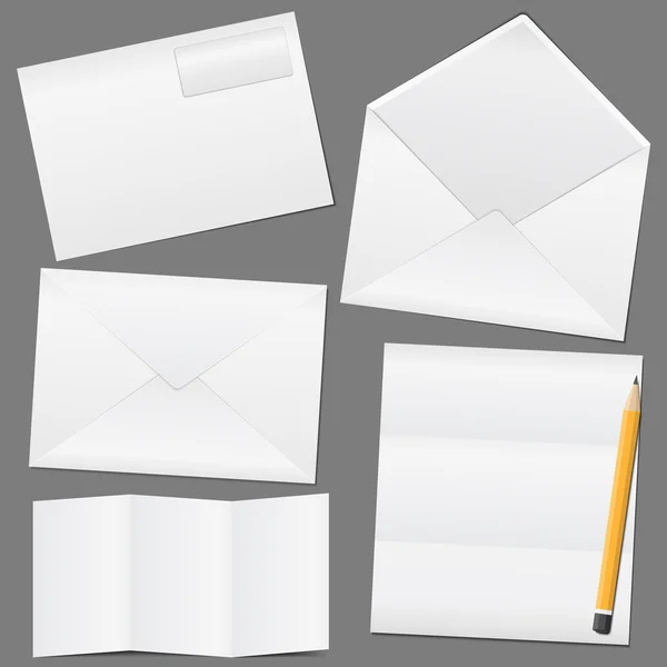 Zarf ve kağıt — Stok Vektör