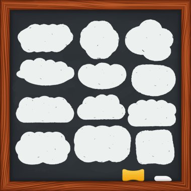 Hand drawn clouds clipart