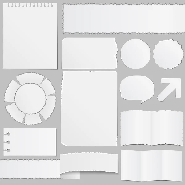 Old paper objects — Stock Vector