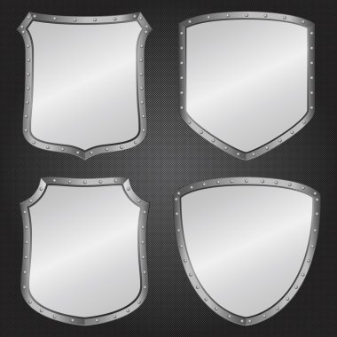 Metal shields clipart