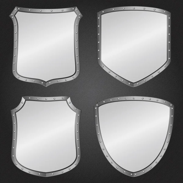 Metal shields — Stock Vector