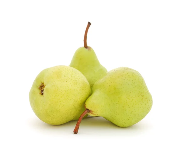 Tre gröna päron — Stockfoto