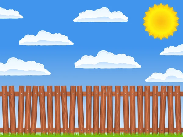 Wooden fence — Stock Vector