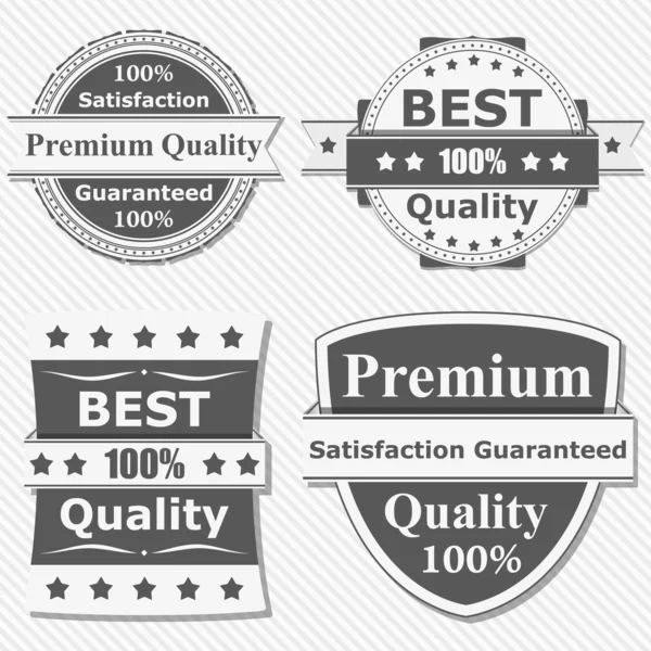 Set of Premium Quality Labels — Stock Vector