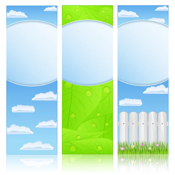 Bannières verticales d'été — Image vectorielle