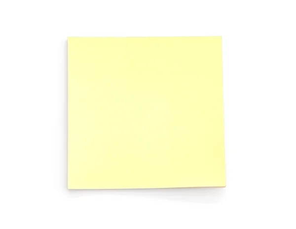 Nota de pós-it amarelo em branco — Fotografia de Stock