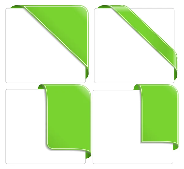 Zelený koutek stužky — Stockový vektor