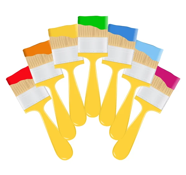 stock vector Vector Yellow Paintbrushes