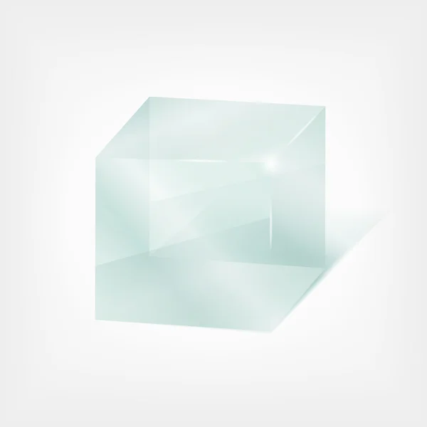 Cubo de vidrio — Vector de stock