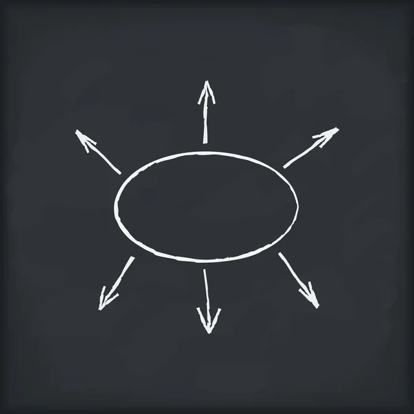 Diagram op blackboard — Stockvector