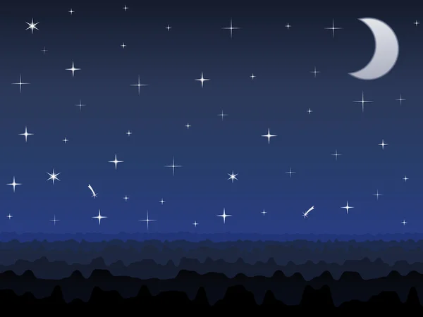 Nocne niebo — Wektor stockowy