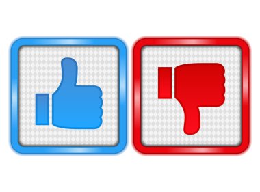 Like and Unlike Buttons clipart