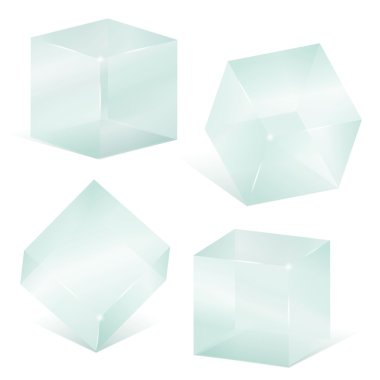 Transparent Glass Cubes clipart